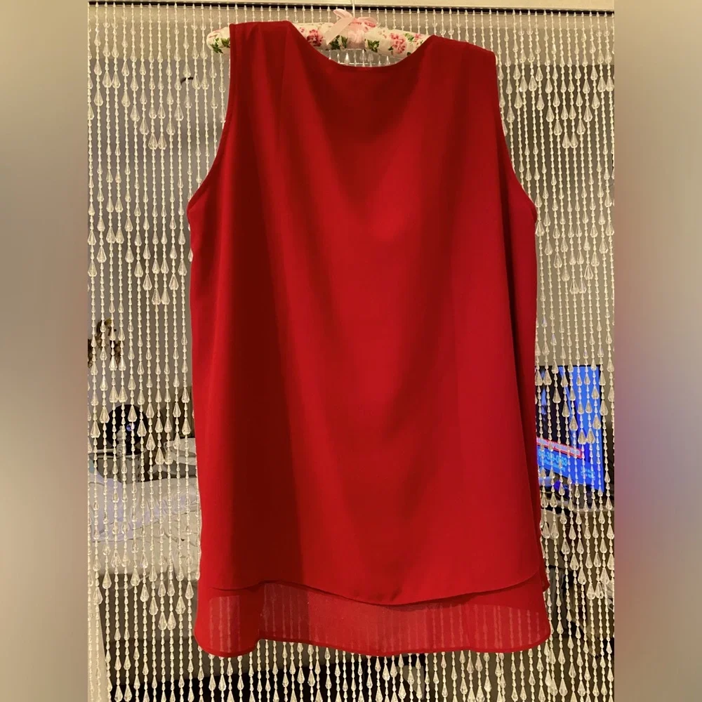 CHIFFON TANK TOP NWOT - Picture 2 of 4